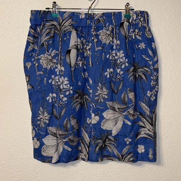 J. Crew Tropical Toile Linen Pull On Skirt XL - Picture 4 of 4